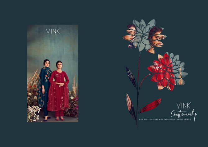 Ehsaas By Vink 1751 To 1756 Kurti With Bottom Dupatta Suppliers in India